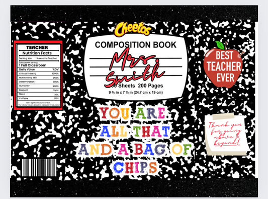 Teacher 2 Party Favor 5 Editable Templates