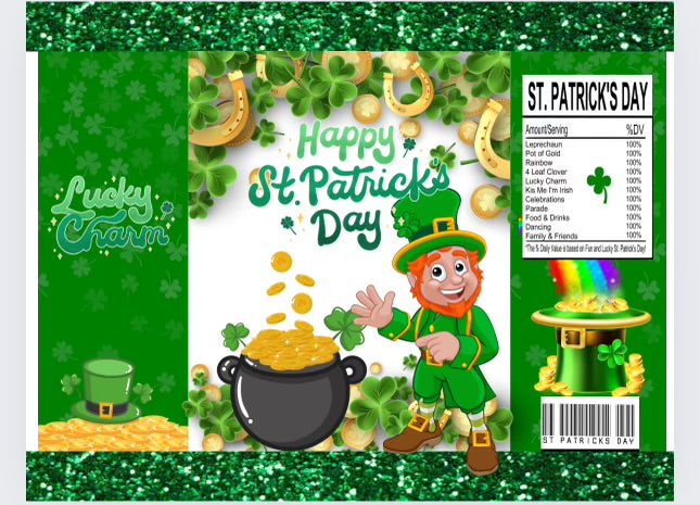 St. Patricks Party Favor 7 Editable Templates