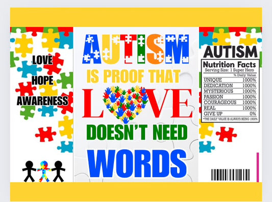 Autism Party Favor 7 Editable Templates